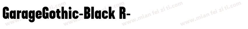 GarageGothic-Black R字体转换